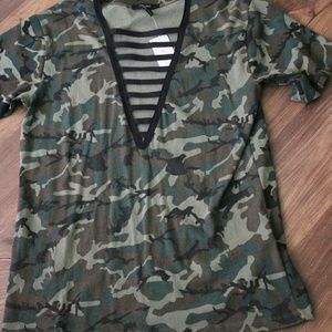 Camo Ladder Cutout Top